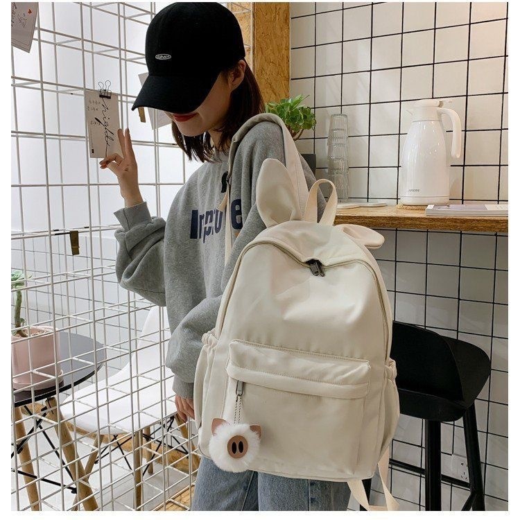 Lindo bolso femenino ins estilo coreano estudiante de secundaria chica suave japonés estudiante de secundaria estudiante de escuela primaria mochila de gran capacidad