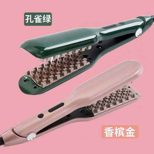 Cross-border hair straightener negative ion hair volume magic corn silk hair straightener root pad hair clamp for women and men aluminum foil hair straightener