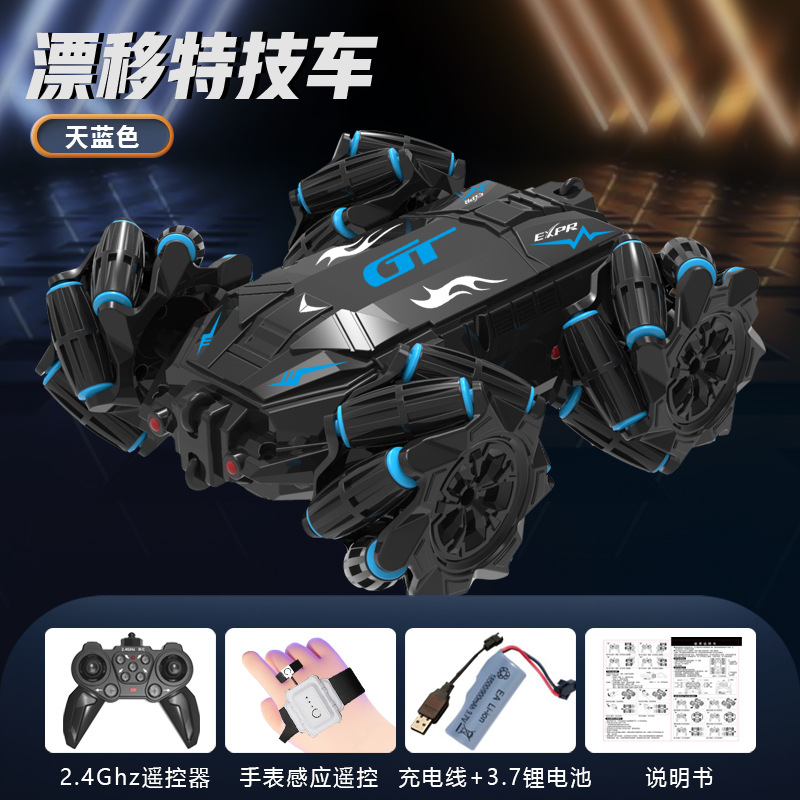 Venta caliente transfronteriza rodando fuera de carretera de doble cara deriva coche truco de control remoto coche giratorio escalada juguetes para niños al por mayor