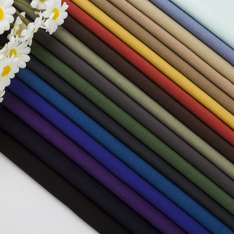 10支1/2斜纹弹力NR罗缎高弹铅笔裤休闲裤现货春秋冬面料