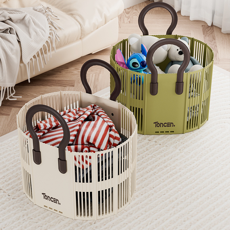 Dirty Clothes Basket Foldable Household Dirty Clothes Basket Bathroom Laundry Basket Large Capacity Bathroom Dirty Clothes Storage Basket