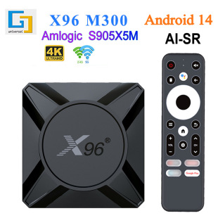 �羳X96 M300�C픺�S905X5M��׿14ǧ���ҕ����4K����tv box���l