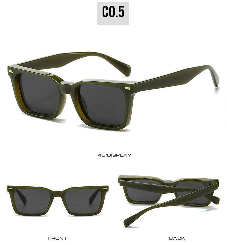 Lunettes de soleil femme carrées simples mode et polyvalentes_voghion.com