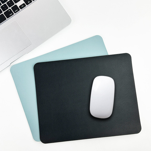 Thickened PU Leather Mouse Pad, Durable and Stain-Resistant, Available in Multiple Colors, Square and Round Shapes