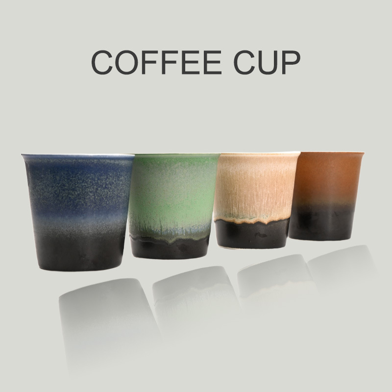 ceramic coffee retro handheld tea cup for home use