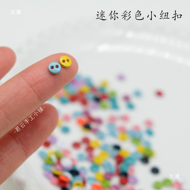 3Mm4Mm5Mm Colorful Mini Metal Two-Eye Buttons B Doll Clothing Accessories Handmade DIY Small Cloth Buttons