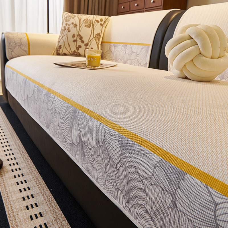 Nuevo cojín de sofá chino simple nuevo estilo chenilla cuatro estaciones universal fijo antideslizante cojín toalla cubierta de sofá de lujo ligero