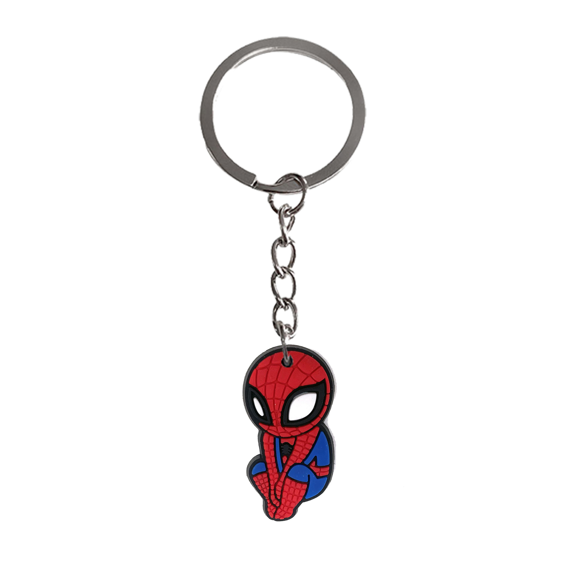 Spider-Man llavero adornos PVC de goma suave llavero accesorios DIY llavero pequeño regalo llavero colgante