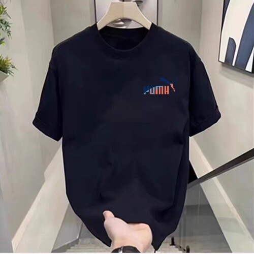 Trendy Summer New Men's Short Sleeve T-Shirt with Print, Casual Crew Neck, Stylish and Versatile Student Sports Top