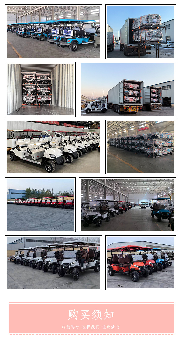 6-Seat Golf Cart Tourist Scenic Spot Hotel Reception Property Patrol Car Off-Road Tour Electric Sightseeing Car