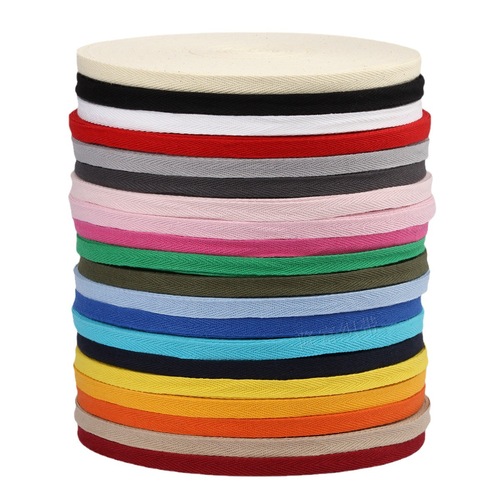 [1cm Colored Herringbone Cotton] Supply 1cm Colored Herringbone Cotton Belt Green and Yellow Colorful Herringbone Belt