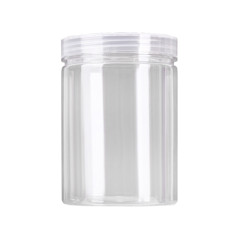 食品级塑料空瓶子透明pet密封罐子五谷杂粮收纳盒糖果广口储物罐