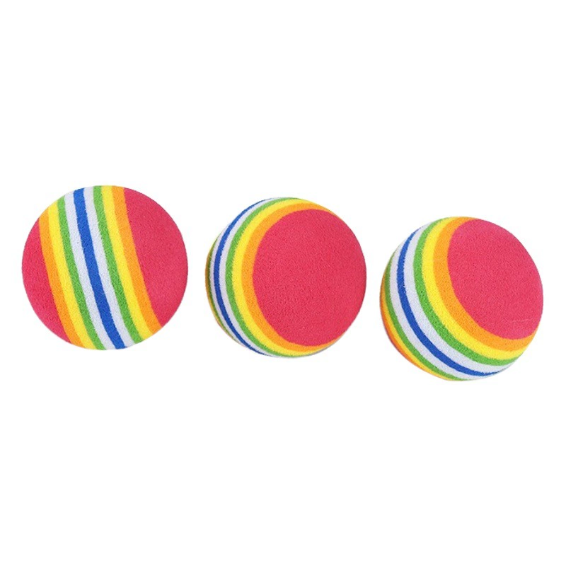 Радужная игрушка мяч кошка Твердый эластичный мяч зоотовары котенок щенок мяч игрушка Кот мяч EVA плавающая вода