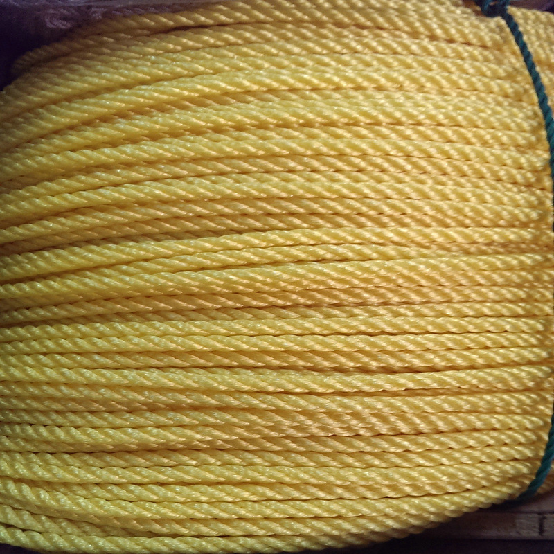 永牌绳网批发三股绳 聚乙烯PE塑料胶丝绳 彩色多股复丝聚丙烯PP绳