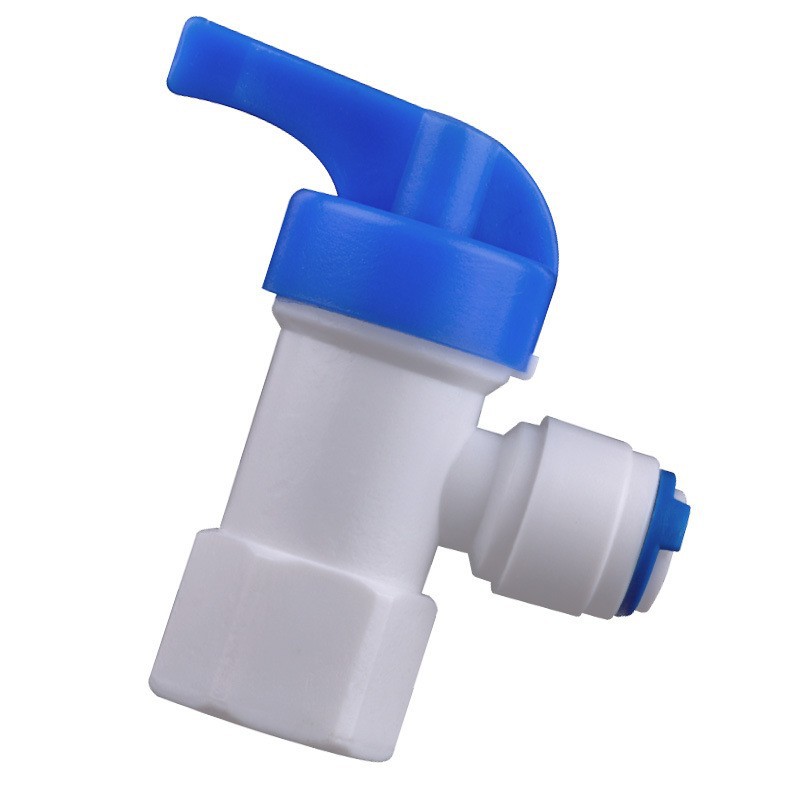 Accesorios de la máquina de agua pura dos puntos 3,2g válvula de bola de barril de presión 2 puntos dientes internos giran 2 puntos interruptor de tubería 2 puntos válvula de bola de cubo de almacenamiento