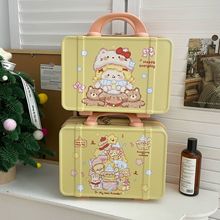 2024新款手提行李箱卡通猫咪化妆包大容量便携卡通化妆品收纳箱女