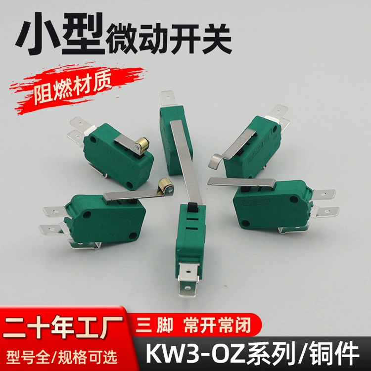 Прямой с фабрики KW3-0Z микропереключатель, толчковая Кнопка самовоспуска, трехножный роликовый концевой выключатель с ручкой