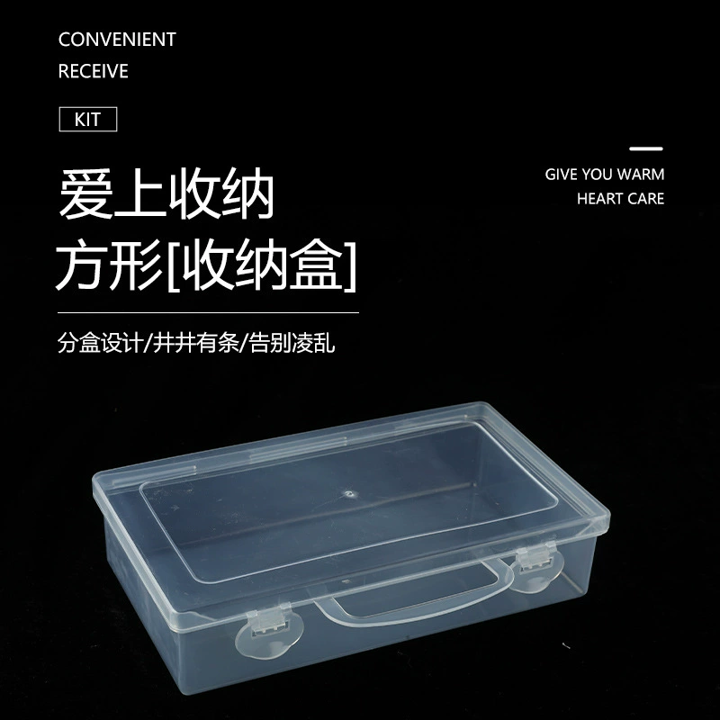 Новая прозрачная портативная аптечка внешняя коробка ящик для хранения куртки крем для рук мелкие предметы ювелирные изделия Косметическая пластиковая коробка