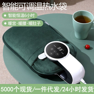 2024 manufacturers new wholesale hand warmer plush rechargeable electric hot water bag plug-in explosion-proof intelligent large electric heater