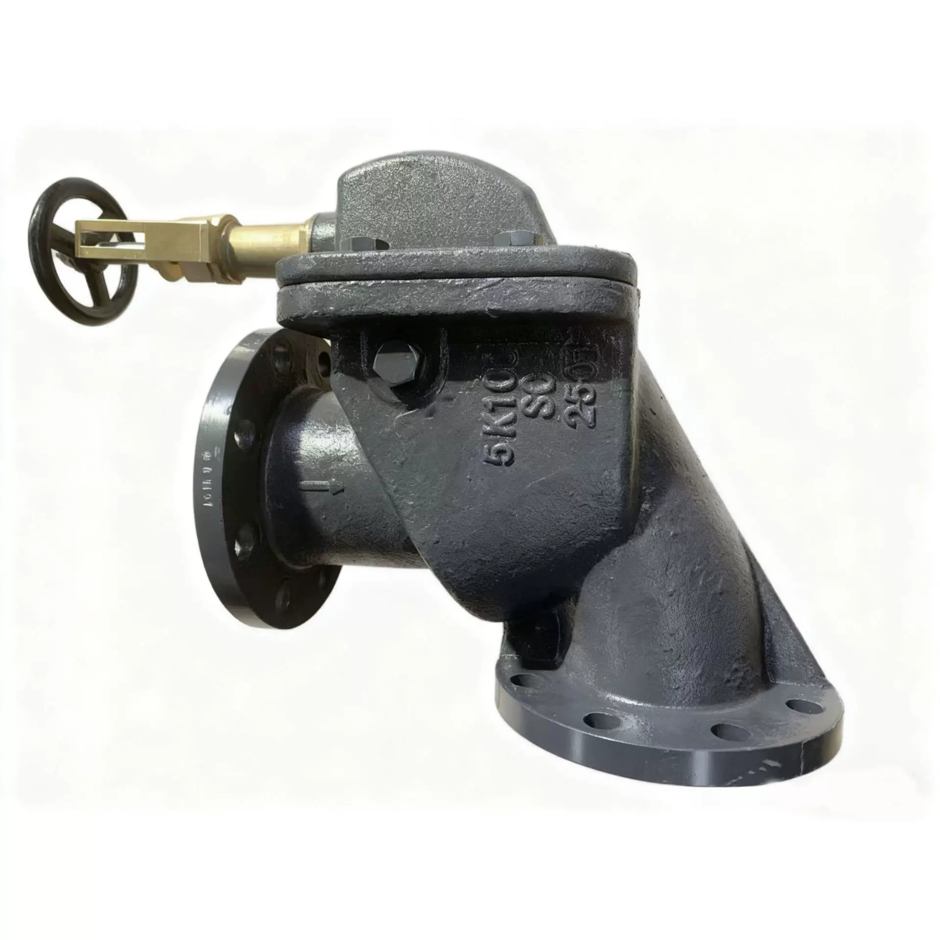 青岛厂家日标手动船用铸钢直角防浪阀/排污阀JIS F3060R DN50-200