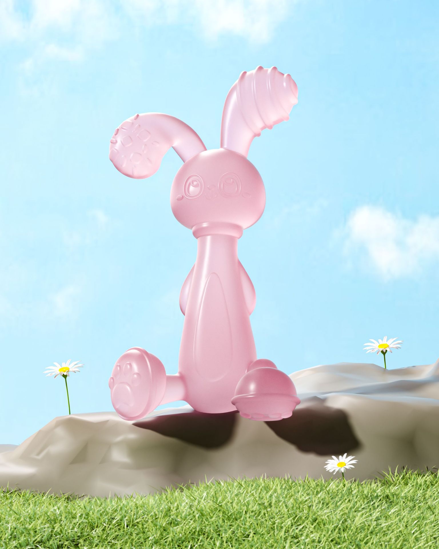 Light pink liquid silicone-rabbit tooth gel [bag]]