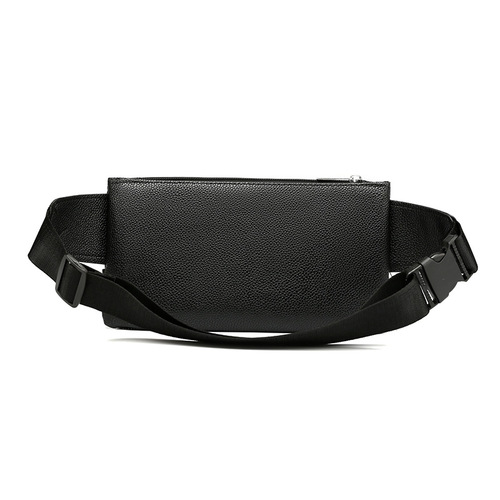 Classic Men's Crossbody Bag Business Casual Waterproof Waist Bag Multilayer Single Shoulder Bag PU Leather Chest Bag