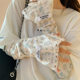 Small Floral Lace Sunscreen Sleeves Women's Summer 2024 New Loose Sunshade Anti-UV Ice Sleeves Trendy Arm Protection
