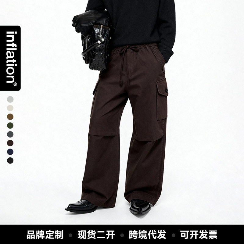 Jie Zhan Men's Clothing | Asut Dye Parachute Cargo Pants 26 Spring New Retro Street Fashion Brand Loose Casual Pants
