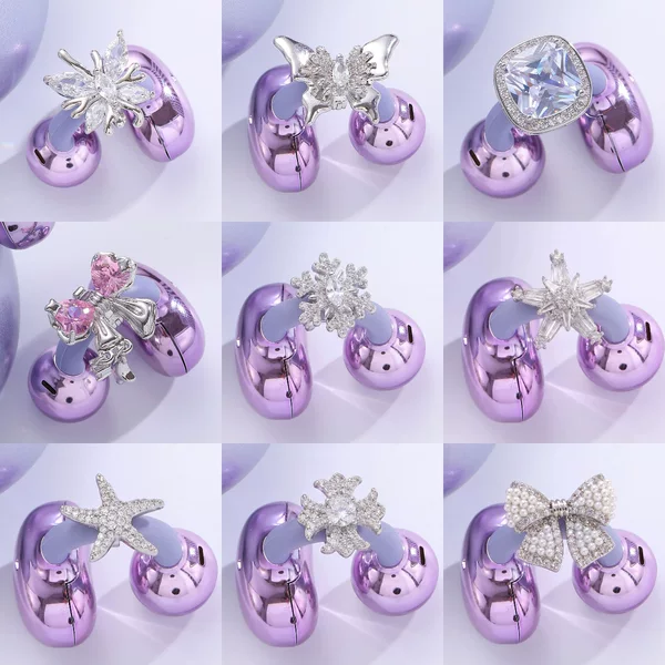 European and American cross-border accessories: earphone clips, star earrings, bowknot, starfish, bowknot earphone clip accessories