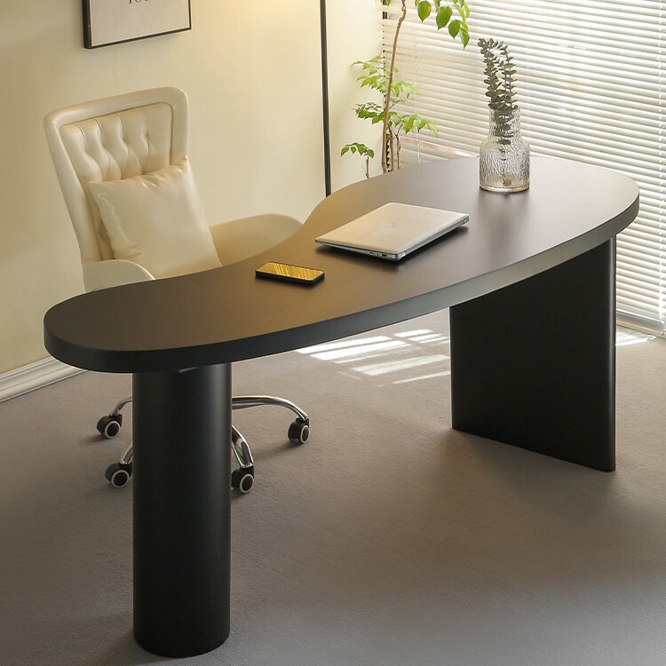 Simple Modern Solid Wood Desk Computer Desk Special-shaped Office Desk Light Luxury Home Designer Workbench Boss Table