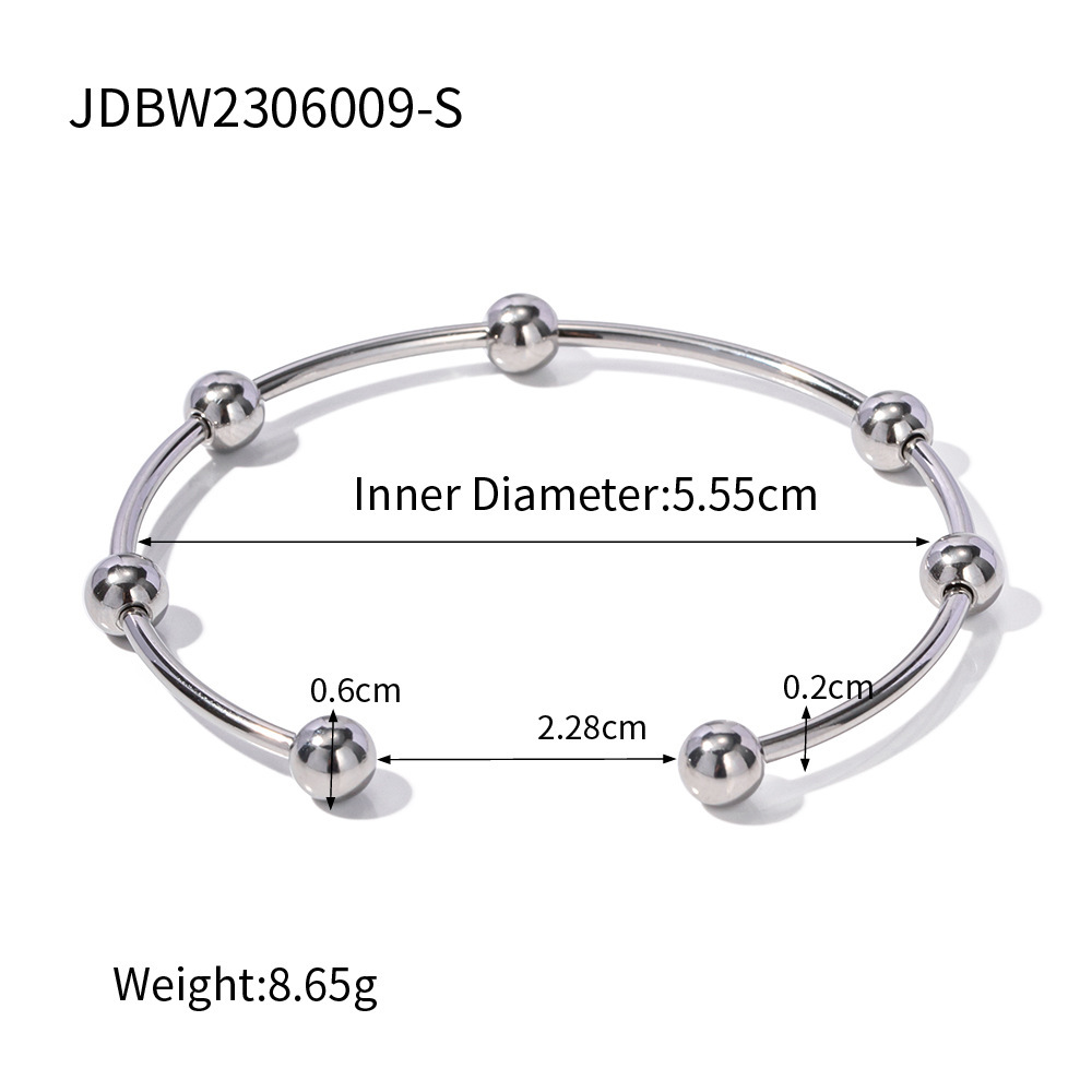 Jeding Pulsera abierta de acero inoxidable europea y americana, joyería que no se desvanece, pulsera ligera de lujo, joyería de mano de acero de titanio, transfronteriza