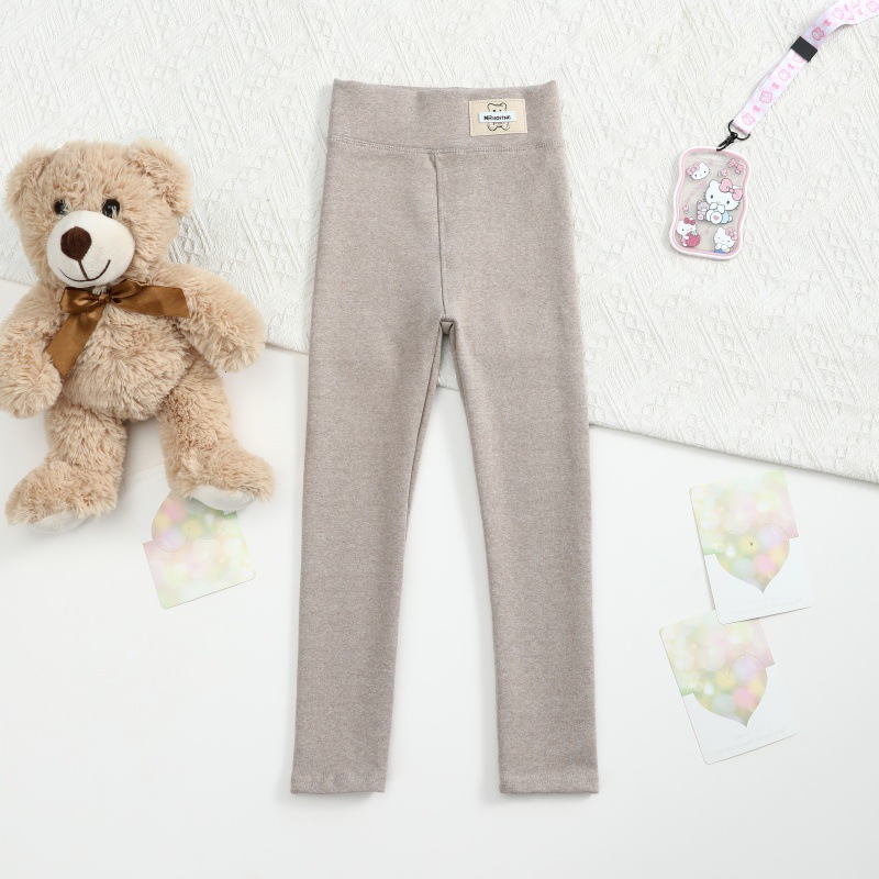 Niña primavera y otoño leggings niños primavera pantalones de algodón abrasivos niñas de cintura alta pantalones de estilo extranjero bebé