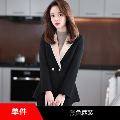 职业装女套装2022秋冬新款黑色西装韩版时尚气质女神范正装白领