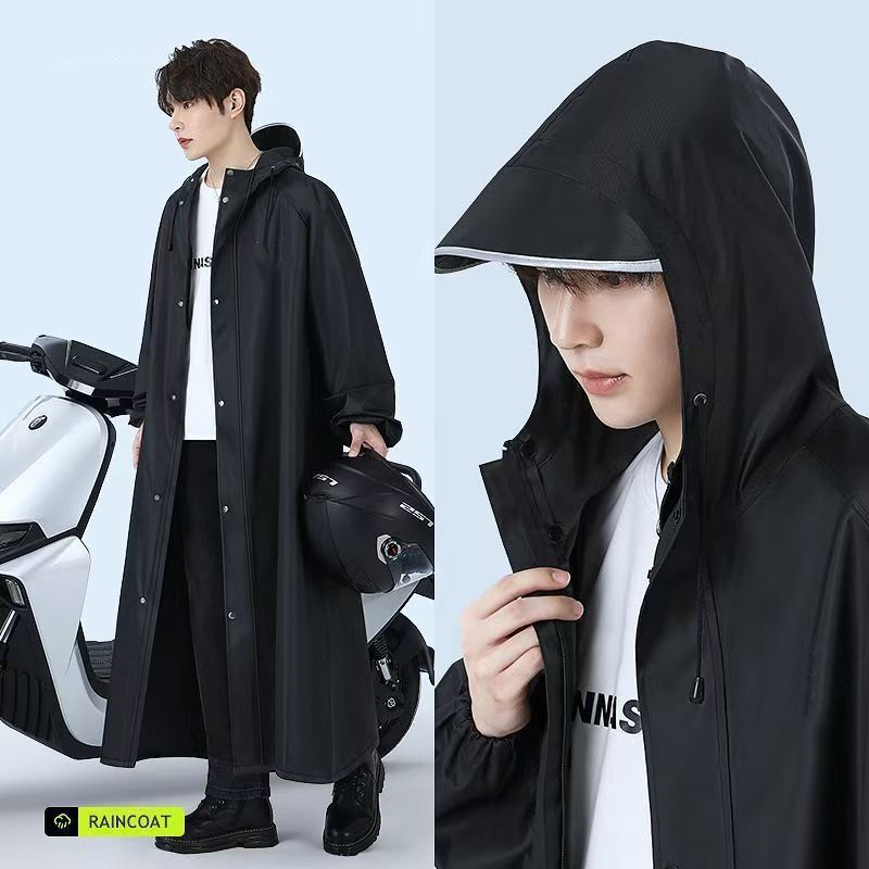 Electric Vehicle Outdoor Raincoat Long Thickened Full-Body Rainstorm Riding Men's and Women's Battery Vehicle Single Poncho for Adults