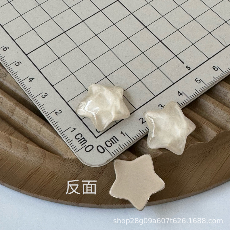 女款冰透水晶五星爱心diy树脂配件饰品手工耳夹吊坠配饰材料批发|undefined