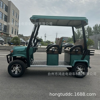 跨境可配太阳板顶棚车家用代步休闲车载人送客电动车景区观光车