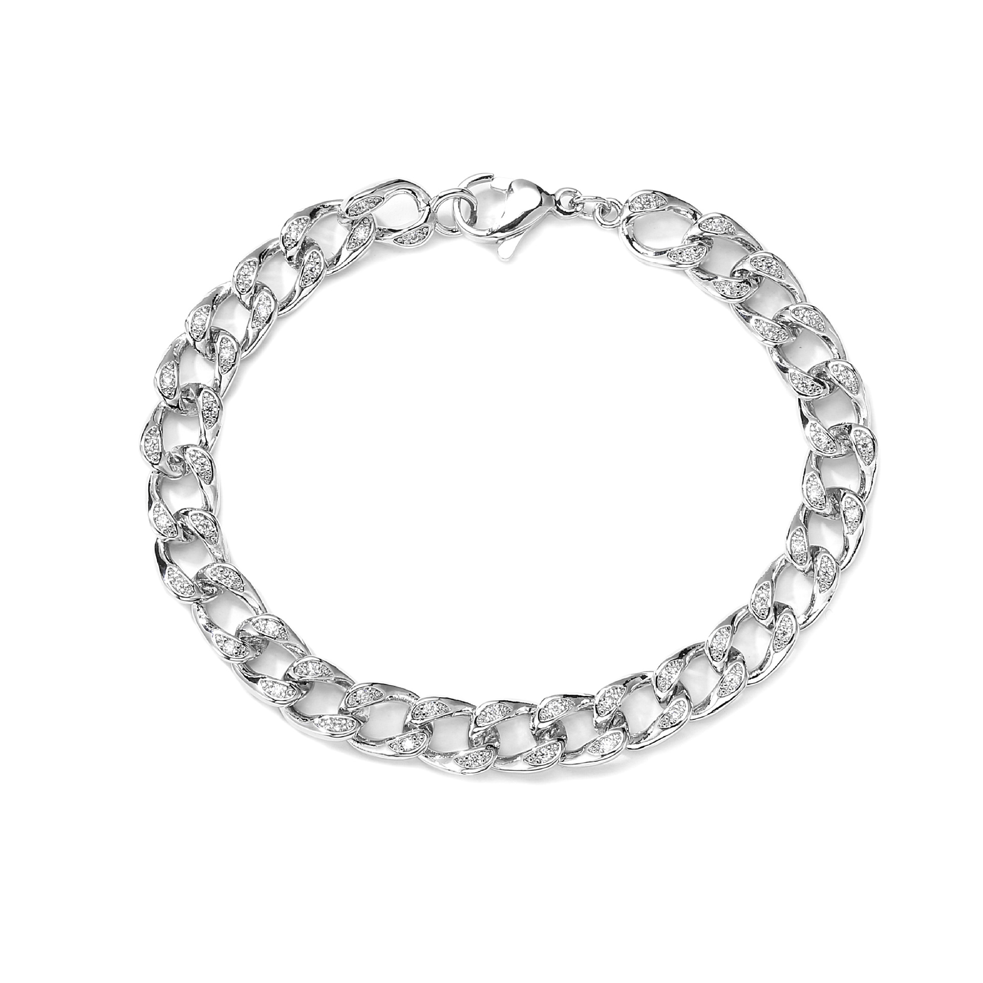 Bracelet De Mode En Zircone Micro-incrusté Bracelet Européen Et Américain En Cuivre Plaqué Or 18 Carats display picture 3