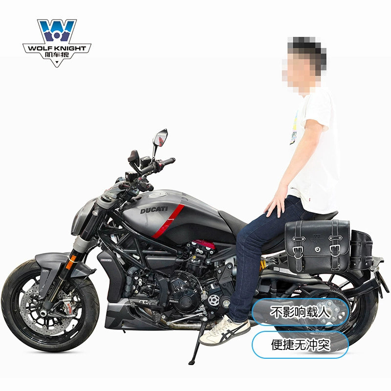 肌车狼 Suitable for Ducati Big Devil XDiavel side bag quick release side bag retro side box helmet bag