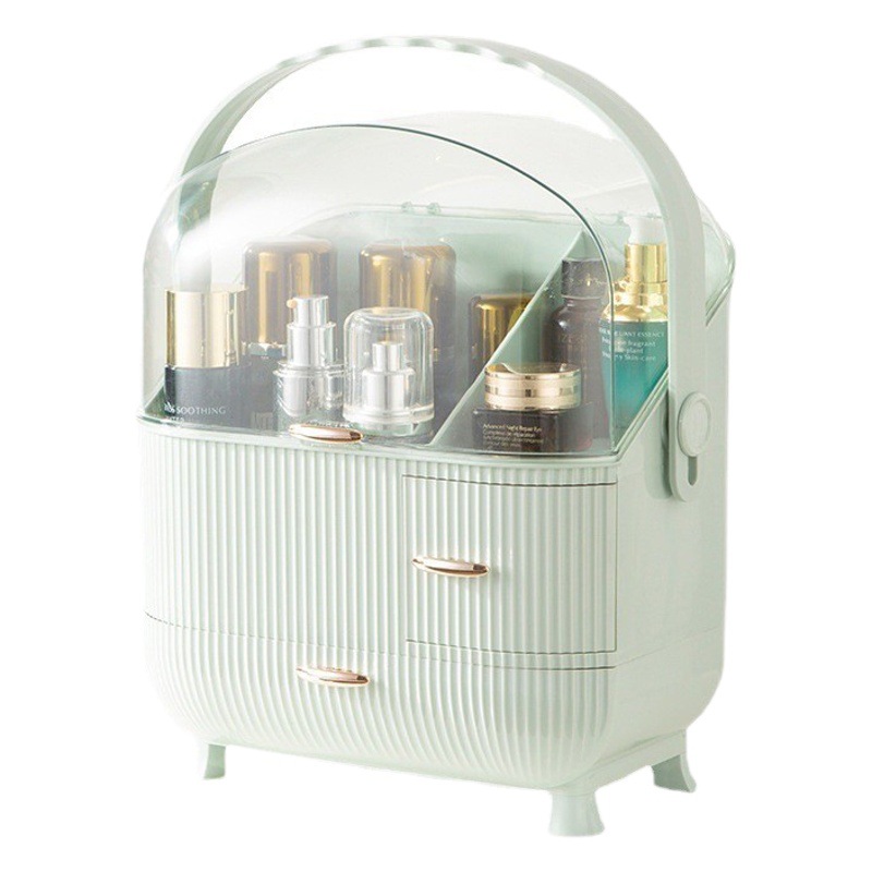 Internet celebridad luz cosméticos de lujo caja de almacenamiento de cuidado de la piel dormitorio gabinete de almacenamiento moderno simple lápiz labial cosméticos rack de almacenamiento