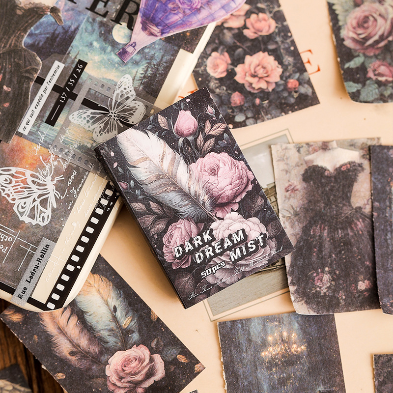 Xingshi Dream Talk Papel de nota retro Papel de material no pegajoso Diario de cuenta manual transfronterizo Material decorativo Doudou