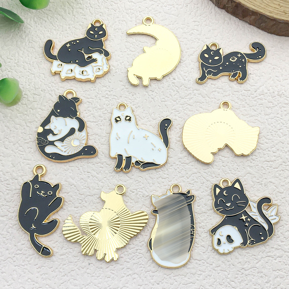 1 Piece 16.5*30mm 28*28mm 30*28mm Alloy Cat Skull Pendant display picture 2