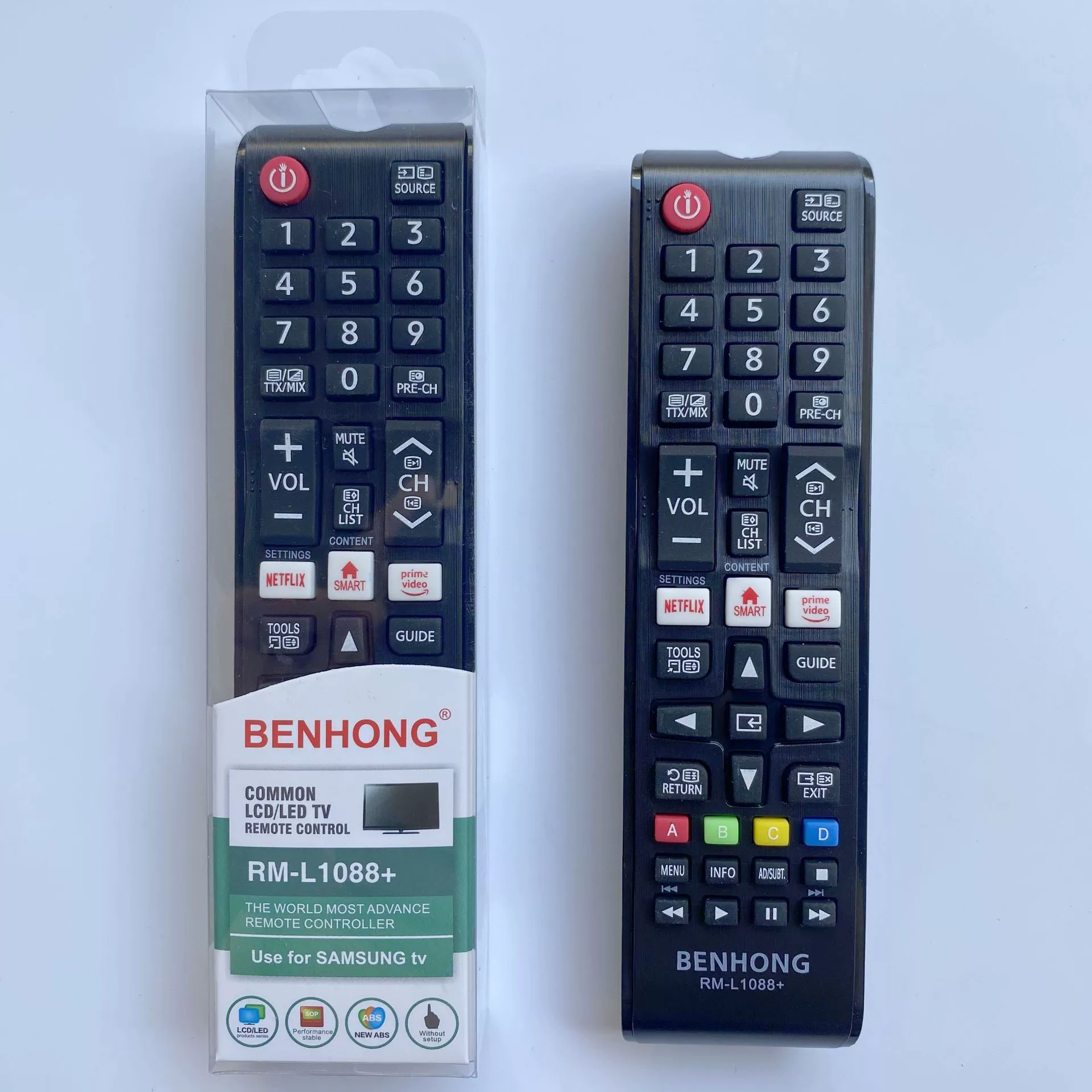 Универсальный пульт ДУ для ТВ (Benhong RM‑L1088+) совместим с Samsung, полнофункциональная раскладка