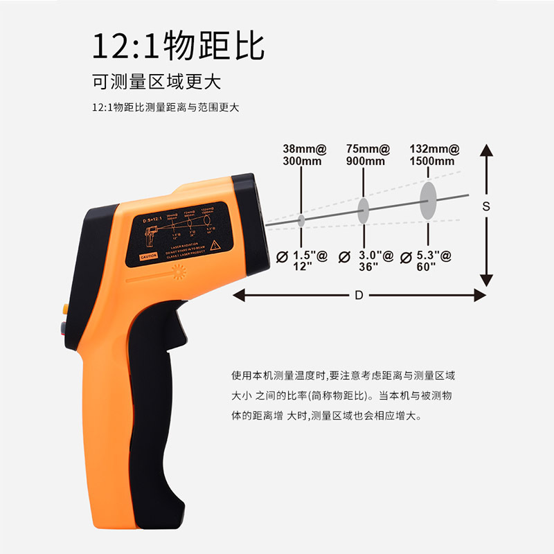 标智GM320红外线测温仪手持式工业红外测温枪高精度油温温度计