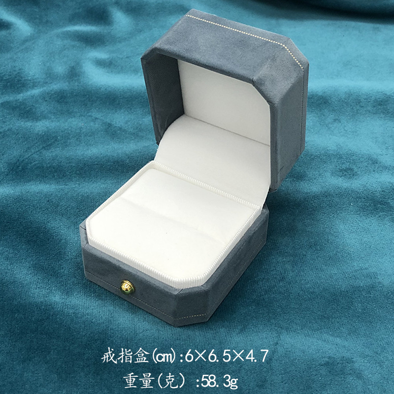 金ボタン八角形プリントアクセサリーボックス日本式レースアクセサリーボックスファッション真珠アクセサリーボックス指輪ボックスネックレスボックス