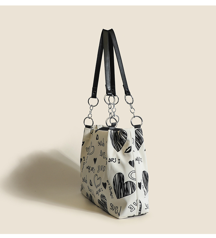 Damen Schultertasche Mit Muster Große Henkeltasche Als Shopper_voghion.com