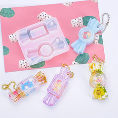 Glue diy modern simple square round handmade quicksand candy cute quicksand silicone pendant mold