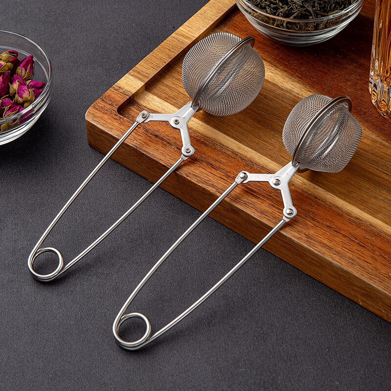 304 Stainless Steel Handle Tea Ball Strainer, Tea Infuser Mesh Filter, Seasoning Mesh Strainer, Easy Tea Ball Maker