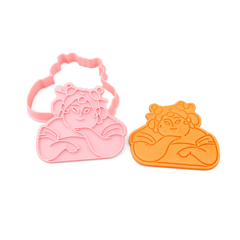 Molde de galletas de Nezha simulado, herramientas de repostería con diseños de dibujos animados de Ao Bing, Ao Guang, Shen Gongbao, Shijin y Bestia del Límite de la Emperatriz
