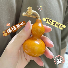 天然文玩葫芦绕指柔小手捻手把件盘玩带龙头胖墩葫芦摆件男女