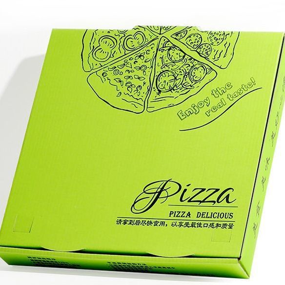 Caja de pizza Caja de embalaje de alimentos Caja de pizza comercial Caja vacía para llevar Caja kraft Caja de avión colorida Caja al por mayor